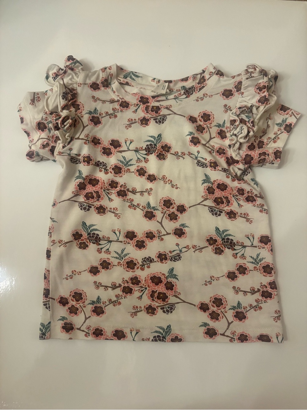 Kate Quinn Floral Ruffle Short Sleeve 🌵2T